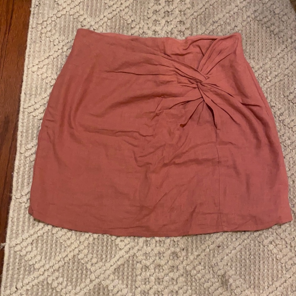 Linen mini skirt